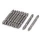UB Set 10 Biti de impact cu 2 capete 65mm prindere 1/4 hexagonal