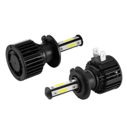 UB Set 2 leduri H4 cu doua faze 360 grade 4 fete luminoase alb putere 200W temperatura 6000k