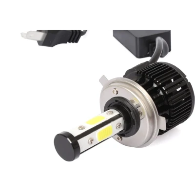 UB Set 2 leduri H4 cu doua faze 360 grade 4 fete luminoase alb putere 200W temperatura 6000k