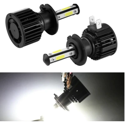 UB Set 2 leduri H4 cu doua faze 360 grade 4 fete luminoase alb putere 200W temperatura 6000k