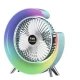 UB Ventilator de birou rotativ Andowl Q FS800 cu iluminare LED RGB roz