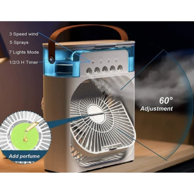 UB Ventilator portabil cu umidificator incorporat conectare USB cu lumina de noapte
