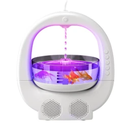 Umidificator antigravitatie cu difuzor bluetooth si efect vizual picaturi Model Y11 cu rezervor si Iluminare LED