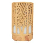 Umidificator aromaterapie ultrasunet model copac rezervor 200 ml 7 culori led lemn deschis