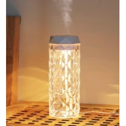 Umidificator de aer tip lampa decorativa cu lumini LED crystal