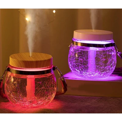 Umidificator Iluminat 8 LED uri 2W ABS 400 ml Transparent ANDOWL QZJ987