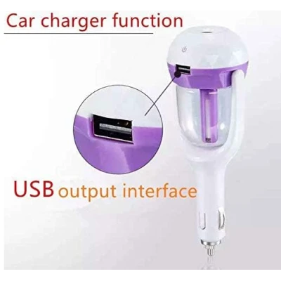 Umidificator pentru masina portabil cu functie aromaterapie alimentare priza 12V 50 ml