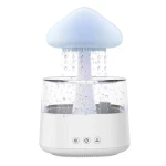 Umidificator stil CIUPERCA din ABS cu telecomanda 450 ml alb