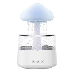 Umidificator stil CIUPERCA din ABS cu telecomanda 450 ml alb