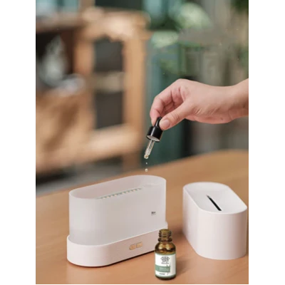 Umidificator Ultrasonic Cu Efect Flacara, Silentios, ALB