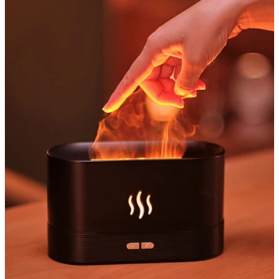 Umidificator Ultrasonic Cu Efect Flacara Silentios Negru