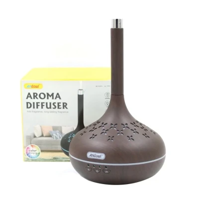 Umidificator ultrasonic si difuzor de arome Q T59 Lemn inchis
