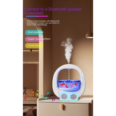 Umidificator Y11 cu antigravitatie 3 in 1 pentru birou cu difuzor Bluetooth