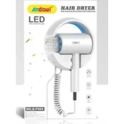 Uscator de par cu montare pe perete cu ioni negativi lumina albastra Andowl Q F002
