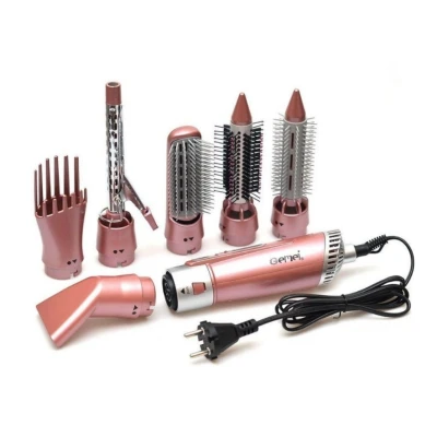 Uscator de par profesional Gemei GM4831 model 7 in 1 putere 2200W roz