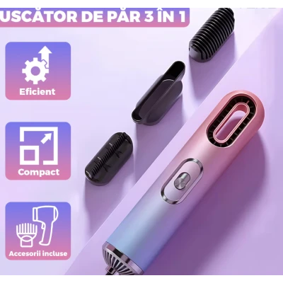 Uscator Profesional AO 49973 de Par 3 in 1 aparat multifunctional coafare si uscare 3 accesorii incluse