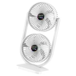 Ventilator de birou cu cap dublu silentios puternic reglabil cu 3 viteze