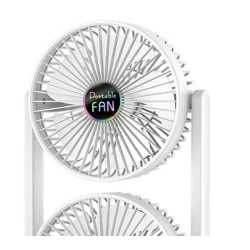 Ventilator de birou cu cap dublu silentios puternic reglabil cu 3 viteze