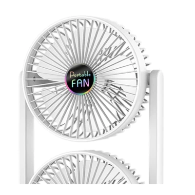 Ventilator de birou cu cap dublu silentios puternic reglabil cu 3 viteze