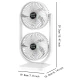Ventilator de birou cu cap dublu silentios puternic reglabil cu 3 viteze
