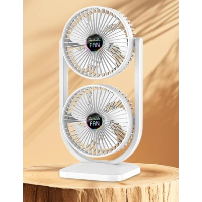 Ventilator de birou cu cap dublu silentios puternic reglabil cu 3 viteze