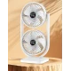 Ventilator de birou cu cap dublu silentios puternic reglabil cu 3 viteze