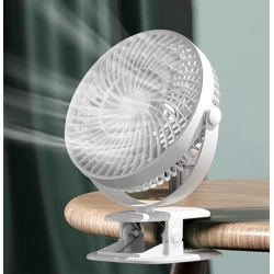 Ventilator de birou cu clema rotire 360 grade silentios