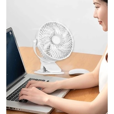 Ventilator de birou cu clema rotire 360 grade silentios