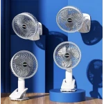 Ventilator de birou portabil cu clips reincarcabil silentios cu 3 viteze