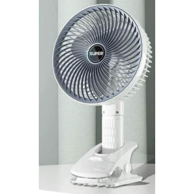 Ventilator de birou portabil cu clips reincarcabil silentios cu 3 viteze
