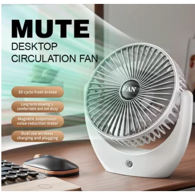 Ventilator de birou silentios multifunctional cu 3 trepte de viteza FAN