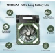 Ventilator de camping cu baterie de 10400Mah solar pentru exterior cu lumina led cu 4 viteze