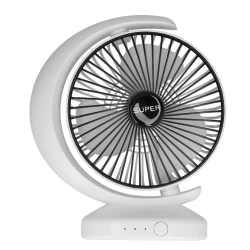 Ventilator mic de birou alimentat prin USB 3 viteze culoare alba