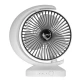 Ventilator mic de birou alimentat prin USB 3 viteze culoare alba