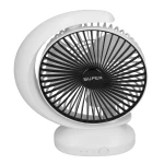 Ventilator mic de birou alimentat prin USB 3 viteze culoare alba