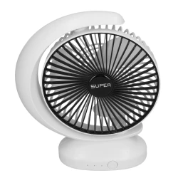 Ventilator mic de birou alimentat prin USB 3 viteze culoare alba