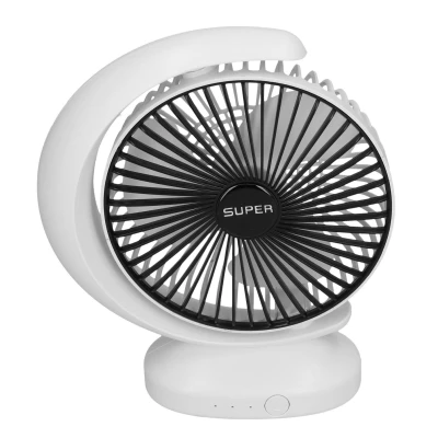 Ventilator mic de birou alimentat prin USB 3 viteze culoare alba