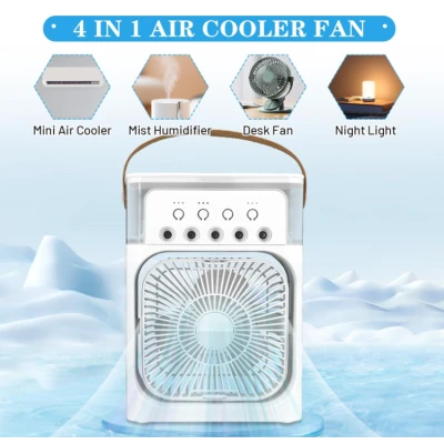 UB Ventilator portabil 3 1n 1 racorire umidificare si iluminare in 7 culori