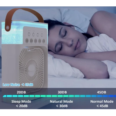 UB Ventilator portabil 3 1n 1 racorire umidificare si iluminare in 7 culori
