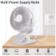 Ventilator portabil cu clip rotire 360 cu 3 viteze ultra silentios incarcare rapida Q T74