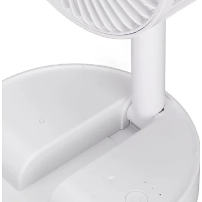 Ventilator portabil de masa cu incarcare prin USB cu 3 Trepte de viteza Alb
