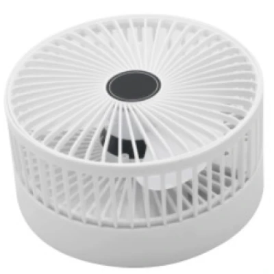 Ventilator portabil de masa cu incarcare prin USB cu 3 Trepte de viteza Alb