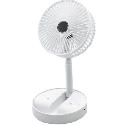 Ventilator portabil de masa cu incarcare prin USB cu 3 Trepte de viteza Alb