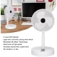 Ventilator portabil de masa cu incarcare prin USB cu 3 Trepte de viteza Alb