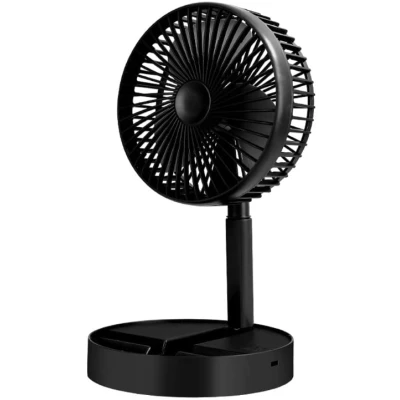 Ventilator portabil de masa cu incarcare prin USB cu 3 Trepte de viteza Alb