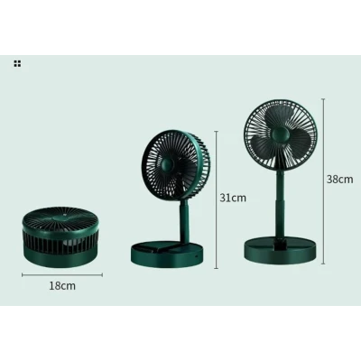Ventilator portabil de masa cu incarcare prin USB cu 3 Trepte de viteza Alb