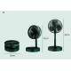Ventilator portabil de masa cu incarcare prin USB cu 3 Trepte de viteza Alb