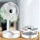 Ventilator portabil de masa cu incarcare prin USB cu 3 Trepte de viteza Alb
