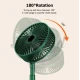 Ventilator portabil de masa cu incarcare prin USB cu 3 Trepte de viteza Verde