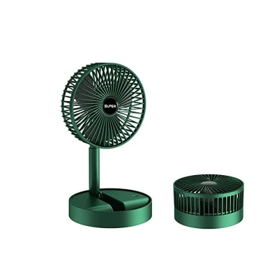 Ventilator portabil de masa cu incarcare prin USB cu 3 Trepte de viteza Verde